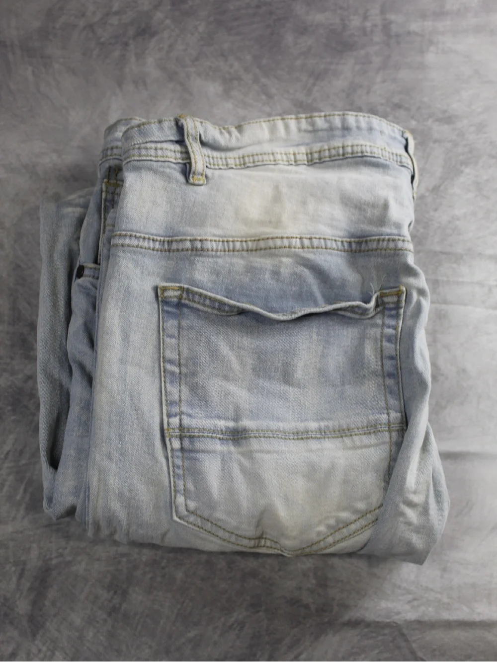 Arketype Mens Distressed Jeans 36x32 Light Wash Ripped Faded Denim Blue Pants